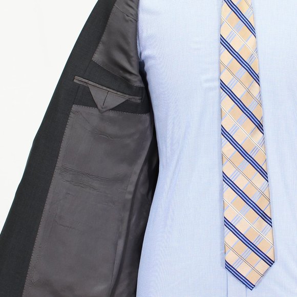 Express 40R Gray HT 2-Button Sport Coat Blazer Jacket O936 - Picture 9 of 11